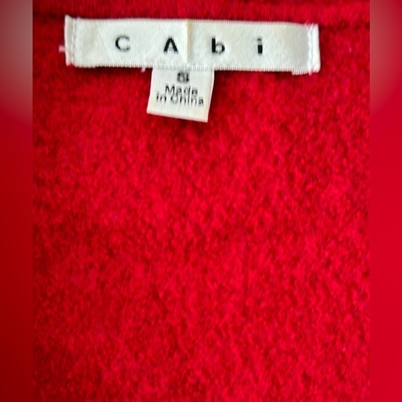 2 for $26 CAbi Red Merino Wool Jacket Blazer with Tie Style 167 Size Small - Picture 5 of 7